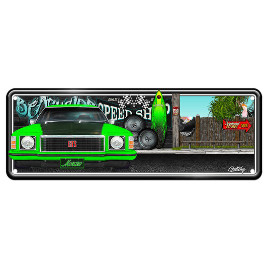 GREEN MONARO NUMBER PLATE