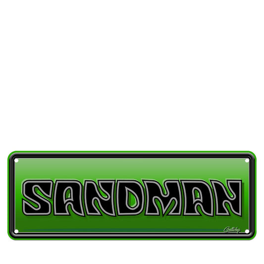 SANDMAN GRN LETTERS N/PLATE