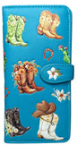 COW GIRL BOOTS LARGE ZIP WALLET