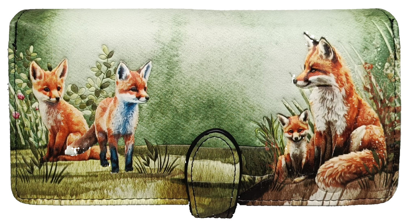 FOX FAMILY LARGE ZIP WALLET