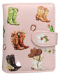 COW GIRL BOOTS SMALL PINK WALLET