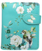 GARDEN BIRDS SMALL/AQUA  WALLET
