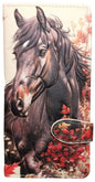 AUTUMN HORSE LARGE ZIPPER WALLET
