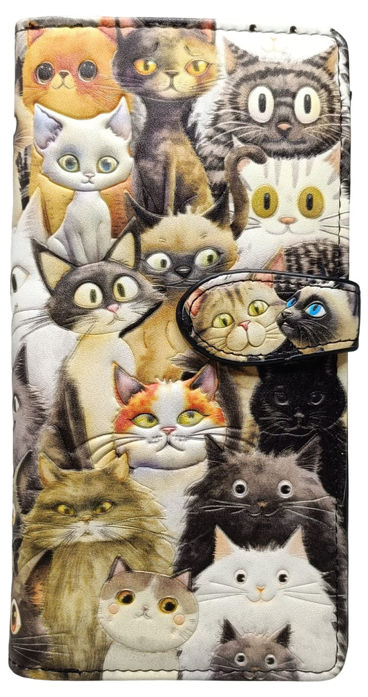 CATS CATS CATS LARGE ZIPPER WALLET