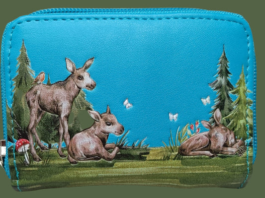 MOOSE BABIES COIN PURSE TEAL