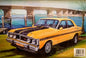 YELLOW FORD GTHO CANVAS PRINT 20X30CM