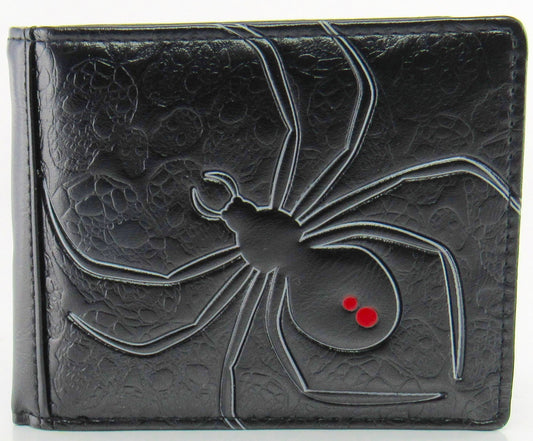 SHAGWEAR BLACK WIDOW MENS WALLET IN BLK