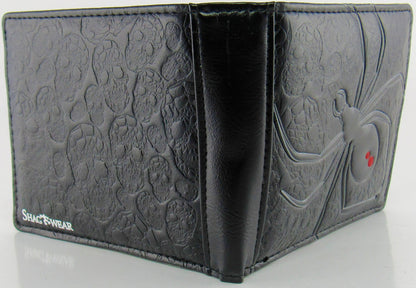 SHAGWEAR BLACK WIDOW MENS WALLET IN BLK