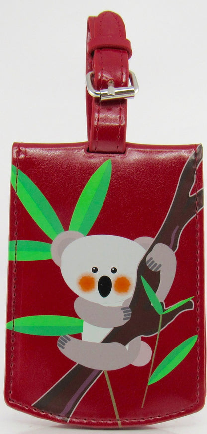 SHAGWEAR KOALA RED LUGGAGE TAG