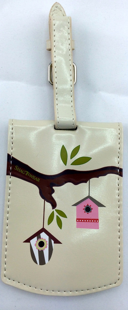 SHAGWEAR LUGGAGE TAG BIRD TOWN BEIGE