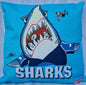 SHARKS CUSHION + INSERT