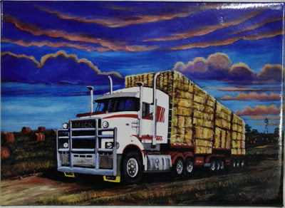 KENWORTH HAY TRUCK FRIDGE MAGNET