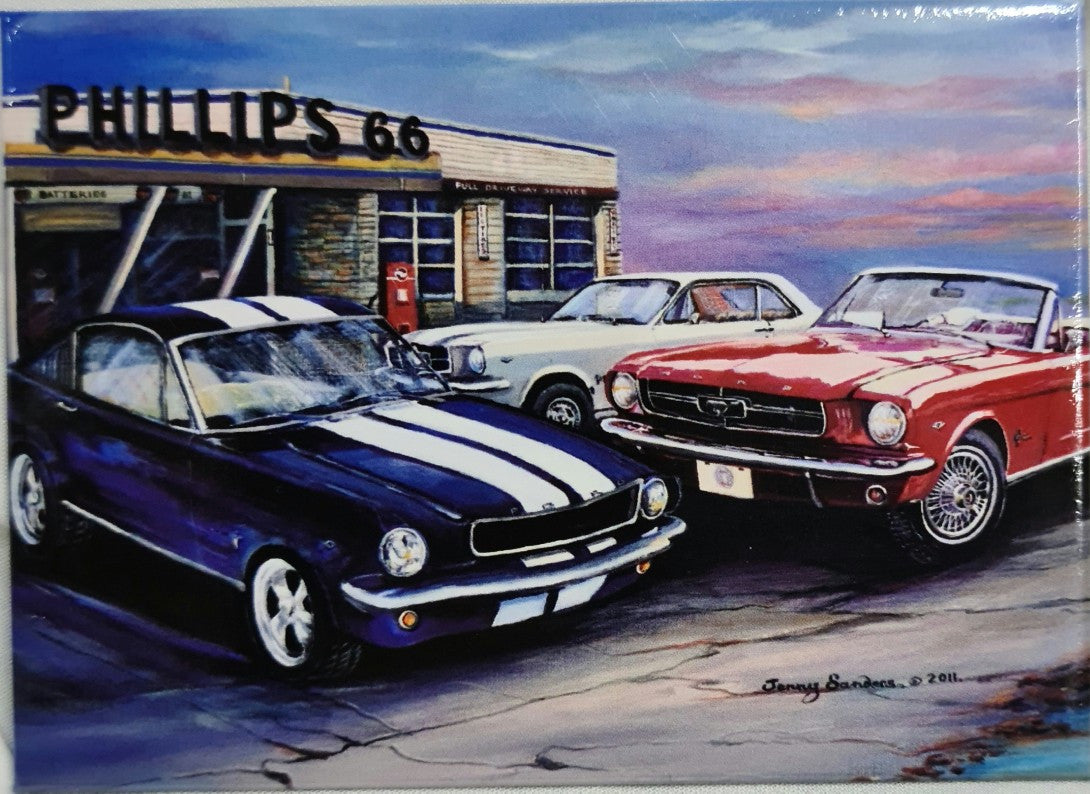 3 MUSTANG FRIDGE MAGNET