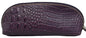 CROC PRINT PURPLE EYEGLASS CASE -COSMETIC