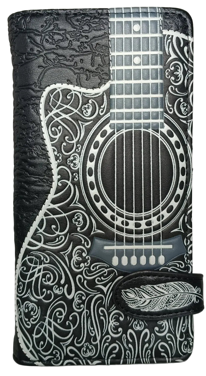GUITAR HEAD BLK LARGE WALLET