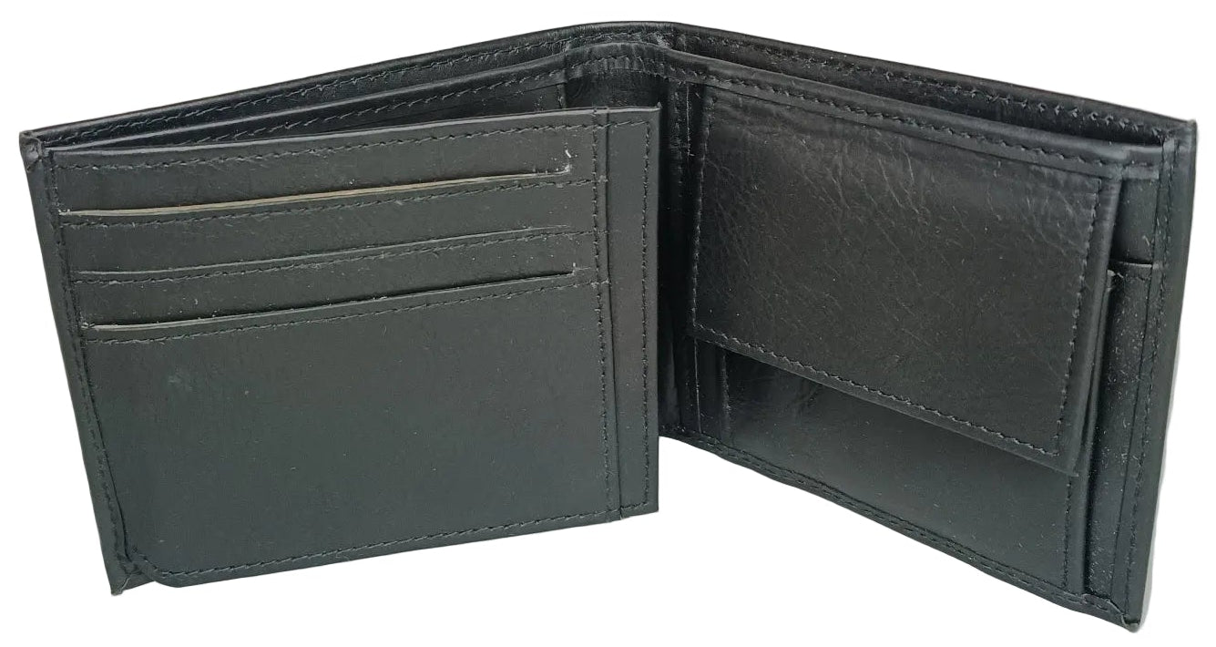 Leather blk Mens wallet