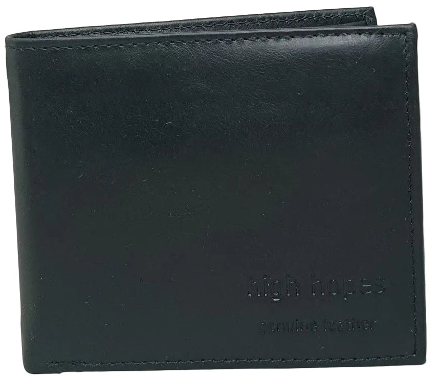 Leather blk Mens wallet
