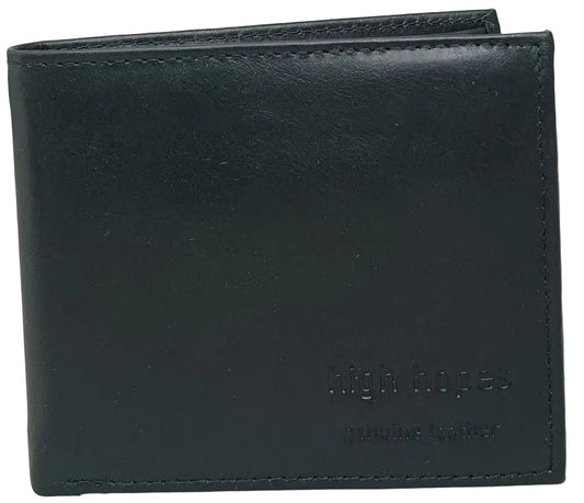 Leather blk Mens wallet