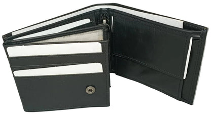 Leather blk Mens wallet
