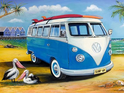 KOMBI SURFS UP TIN SIGN 30cm x 40cm