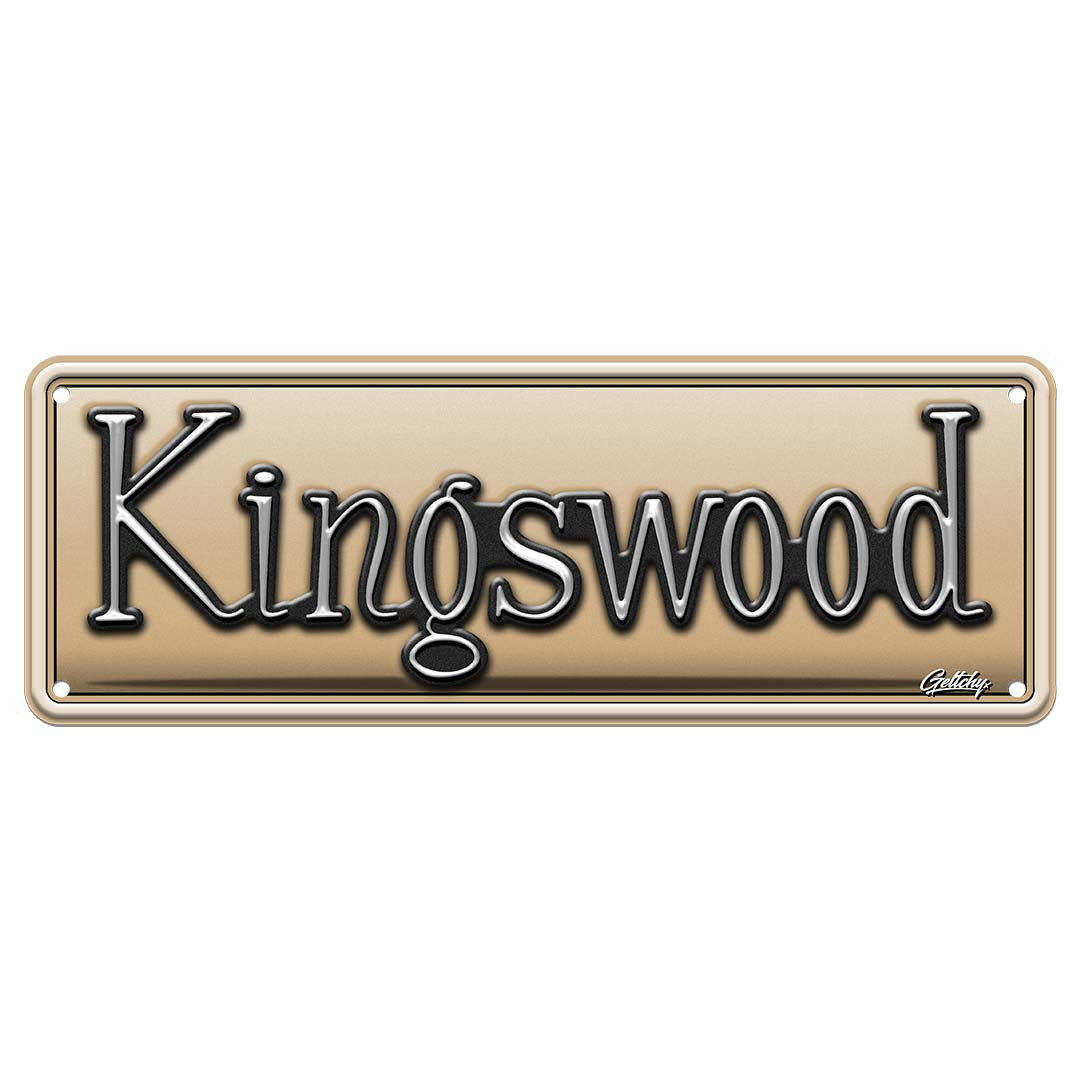 KINGSWOOD NUMBER PLATE SIGN