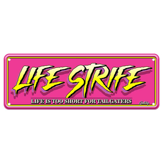 LIFE STRIFE PINK NUMBER PLATE