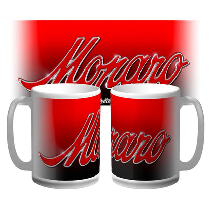 RED MONARO BADGE COFFEE MUG