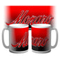 RED MONARO BADGE COFFEE MUG