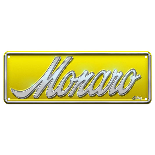 YELLOW MONARO BADGE NUMBER PLATE