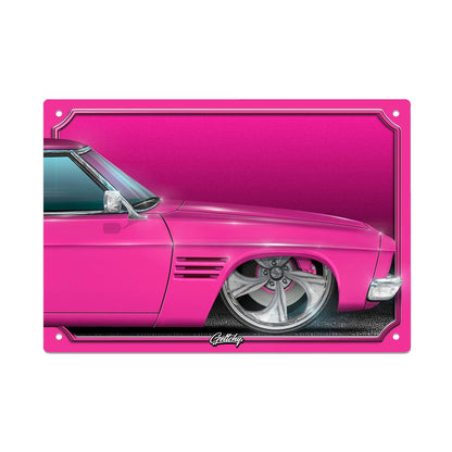 PINK MONARO A4 TIN SIGNS