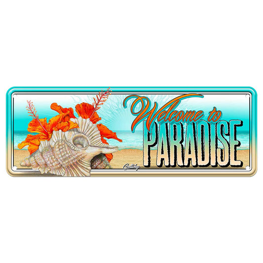 WELCOME TO PARADISE NUMBER PLATE