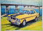 YELLOW GT FALCON TEA TOWEL 70X50CM