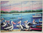 PELICAN BOAT TEA TOWEL 70X50