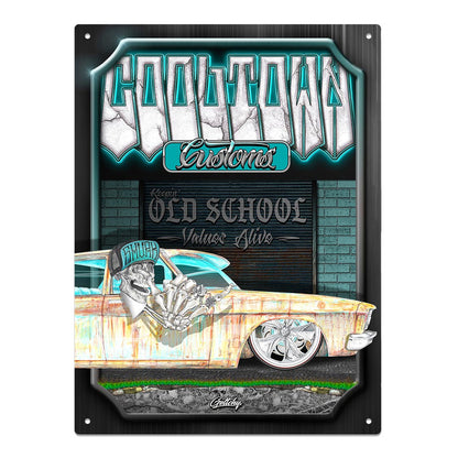 COOL TOWN HQ A3 TIN SIGN