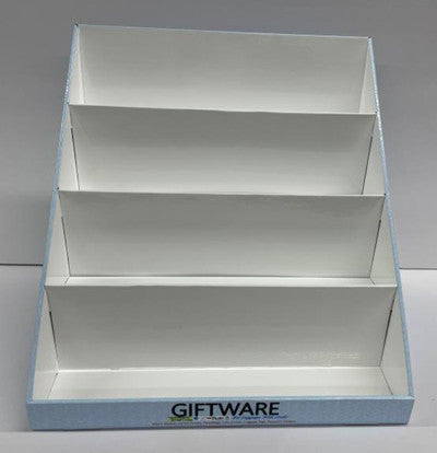 Cardboard 4 tier/ 16 wallet display stand white