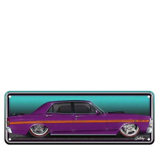 FORD XY FALCON GTHO PURPLE N/PLATE