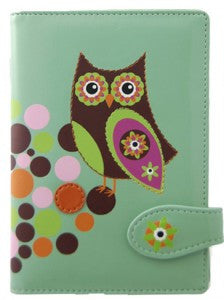 SHAGWEAR RETRO OWL TEAL PASSPORT HOLDER