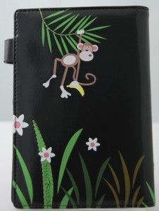 SHAGWEAR PEEKING MONKEY BLACK PASSPORT HOLDER