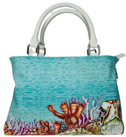 TURTLES AND CORAL TOTE