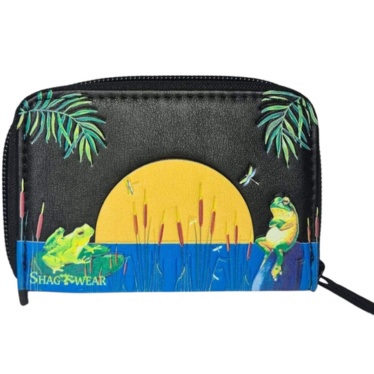 SUNSET FROGS COIN PURSE