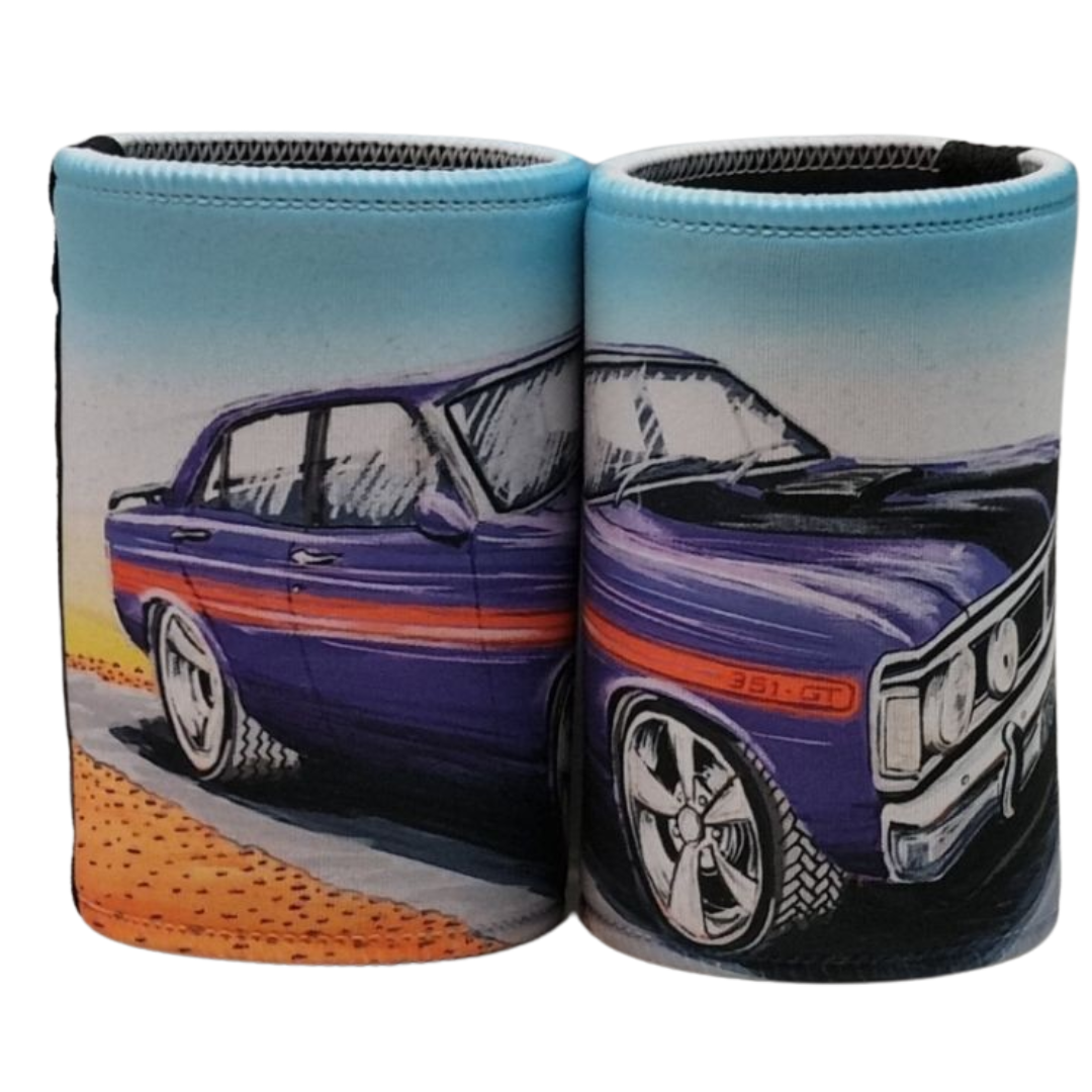 XY GTHO PURPLE STUBBY COOLER