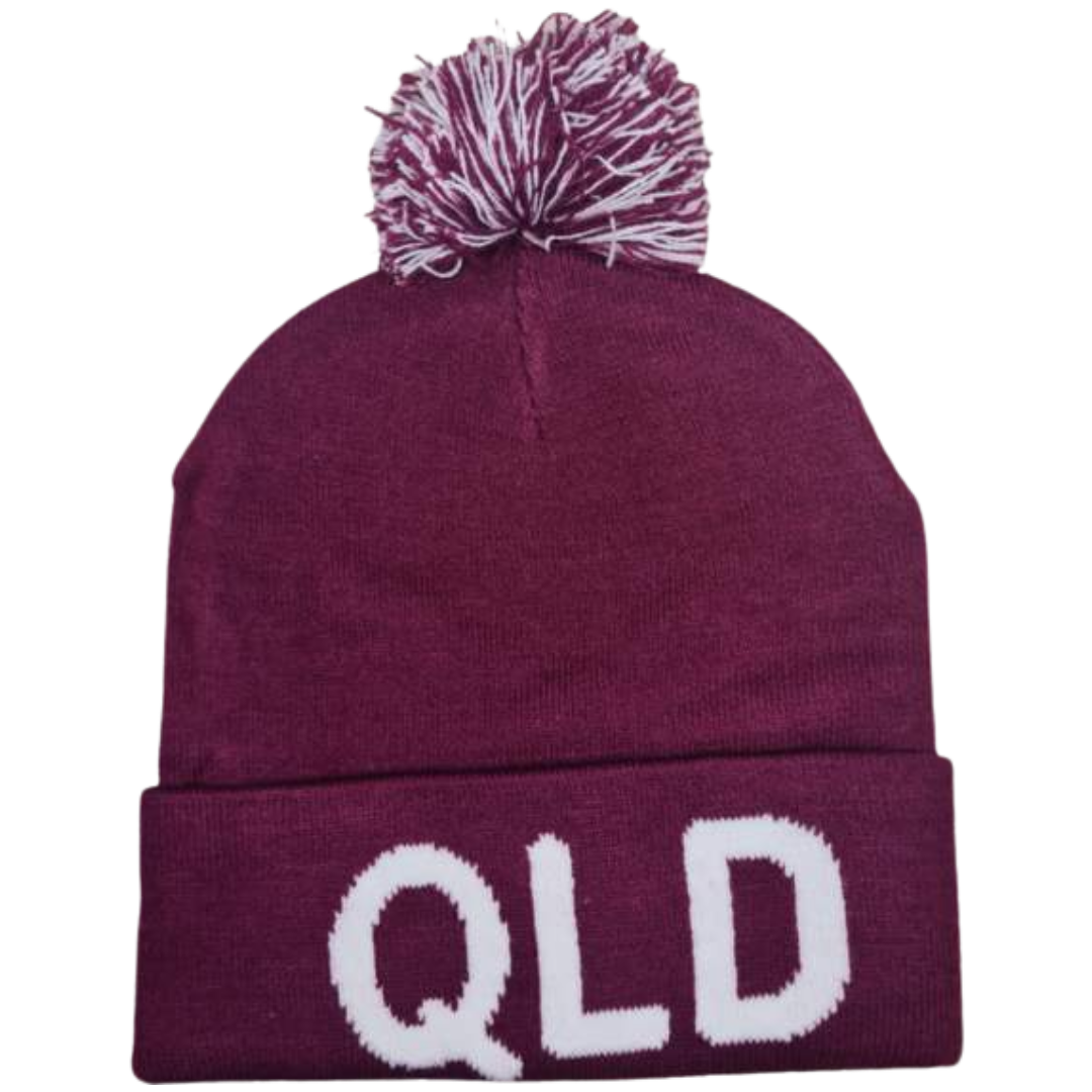 QLD BEANIE  WITH POM