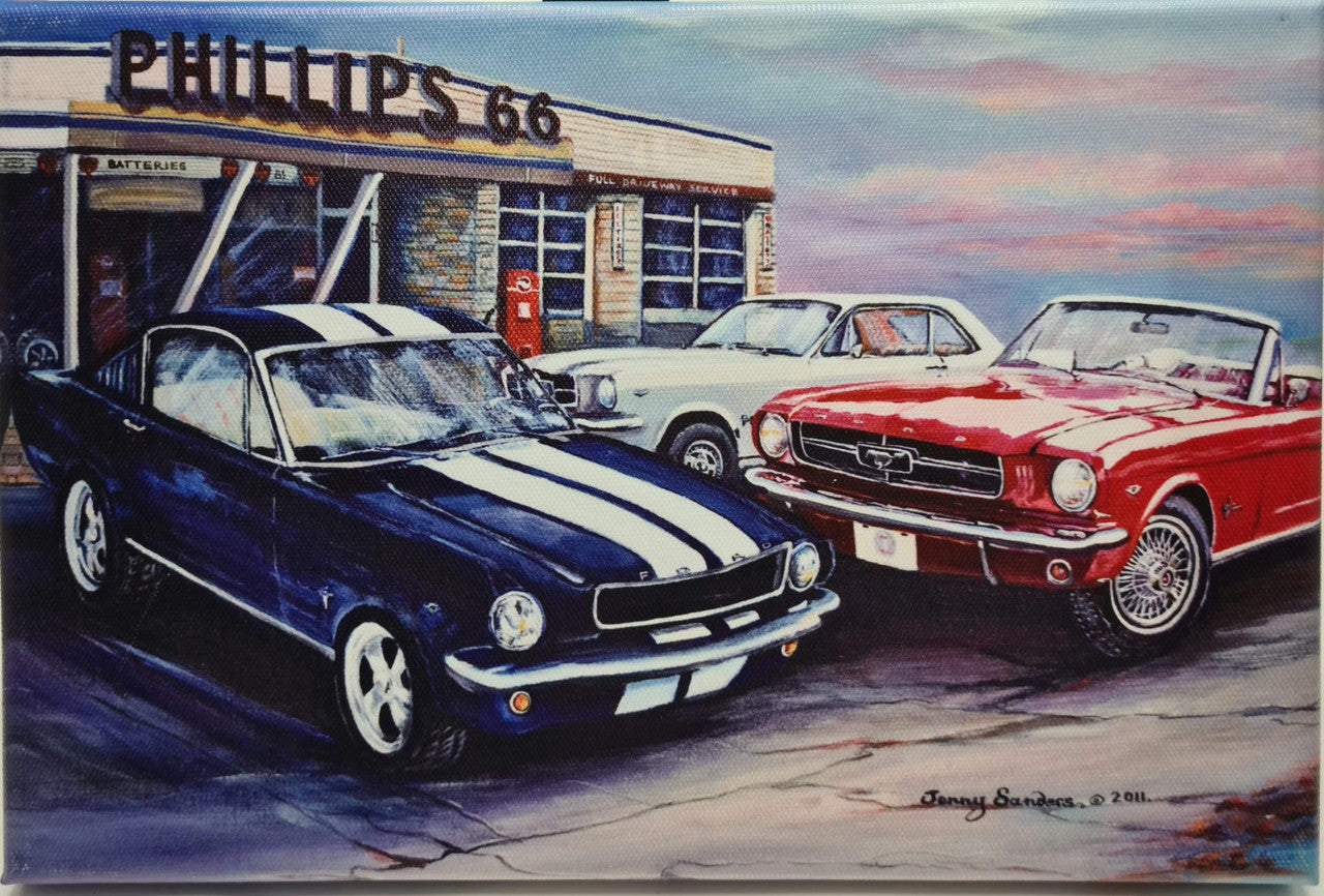 THREE MUSTANGS CANVAS PRINT