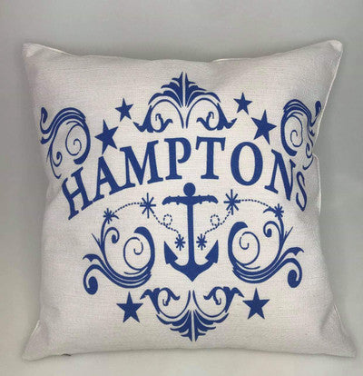 HAMPTONS STYLE CUSHIONS + INSERT 45CM X 45CM